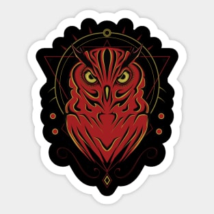 the owl illustration Sticker